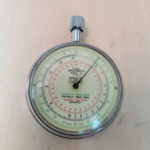 Vintage Evans Unis stopwatch Model F with green and red‎ scales